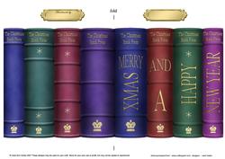 Merry Christmas Books Shaped Card