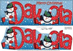 Xmas Large Dl Dakota Quick Card N 3D Decoupage