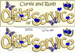 Large Dl Wedding Order of Service Curtis & Ruth 3D Decoupage