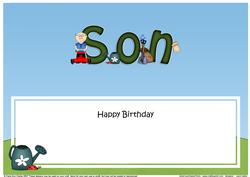Birthday Son Gardening Matching Large Dl Insert