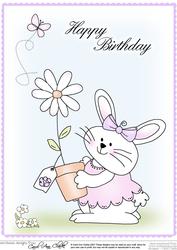 A4 Little Bunny - Birthday