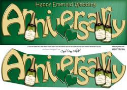 Emerald Wedding Anniversary Large Dl Quick Card 3D Decoupage