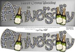 Crystal Wedding Anniversary Large Dl Quick Card 3D Decoupage