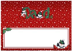 Xmas Dad with Snowmen Matching Large Dl Insert