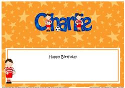 Boyz Birthday Charlie Large Dl Matching Large Dl Insert