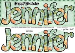 Large Dl Birthday Jennifer Roses Card & 3D Decoupage
