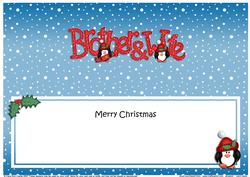 Christmas Brother & Wife Matching Large Dl Insert