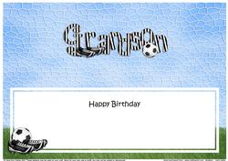 Happy Birthday Grandson Football Matching Large Dl Insert