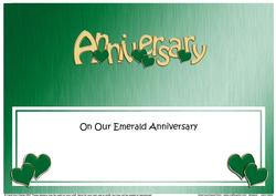 On Our Emerald Anniversary Champagne Large Dl Matching Inser