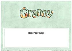 Birthday Granny Roses Matching Large Dl Insert