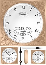 8 x 8 Time to Celebrate Clock Topper with 3D Decoupage Hands