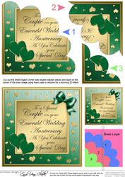 Elegant Hearts Emerald Wedding Anniversary Shell Stacker