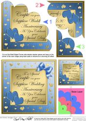 Elegant Hearts Sapphire Wedding Anniversary Shell Stacker