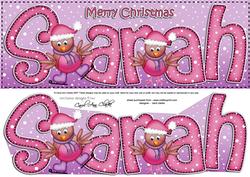 Merry Christmas Sarah Robins Large Dl & 3D Decoupage