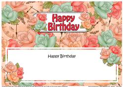 Birthday Roses Matching Large Dl Insert