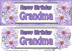Large Dl Birthday Grandma Daisies Floral 3D Decoupage