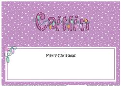 Merry Christmas Caitlin Xmas Lights Matching Large Dl Insert