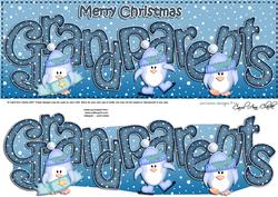 Xmas Large Dl Grandparents Quick Card N 3D Decoupage