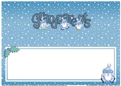Merry Christmas Grandparents Matching Large Dl Insert