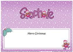 Merry Christmas Sophie Robins Matching Large Dl Insert