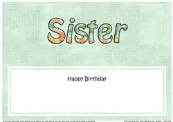 Birthday Sister Roses Large Dl Matching Insert