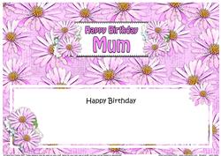 Birthday Mum Daisies Large Dl Matching Insert