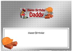 Birthday Daddy Handyman Tools Large Dl Matching Insert