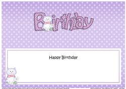 Birthday Cat Large Dl Matching Insert