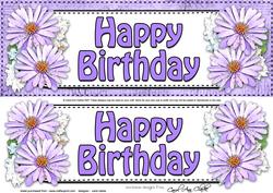 Large Dl Birthday Daisies Floral 3D Decoupage