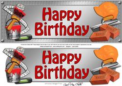 Large Dl Birthday Handyman Tools 3D Decoupage