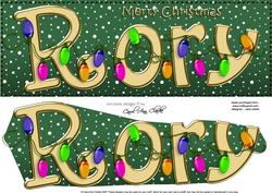 Merry Christmas Rory Xmas Lights Large Dl & 3D Decoupage