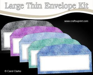 5 Large Slim Denim Envelopes Kit