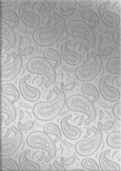 'silver Metallic Paisley Embossed' Backing Paper