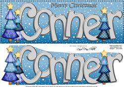 Merry Christmas Conner Xmas Trees Large Dl & 3D Decoupage