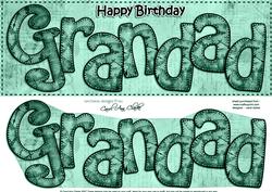 Large Dl Birthday Grandad Clocks 3D Decoupage