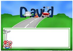 Birthday David Cars Matching Large Dl Insert