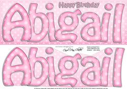 Large Dl Birthday Abigail Pink Dots Card & 3D Decoupage