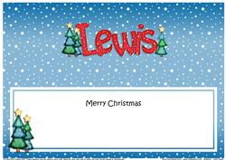 Merry Christmas Lewis Xmas Trees Matching Large Dl Insert