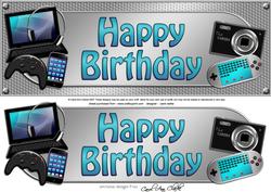 Large Dl Birthday Gadgets & Gizmos 3D Decoupage