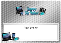 Birthday Gadgets & Gizmos Matching Large Dl Insert