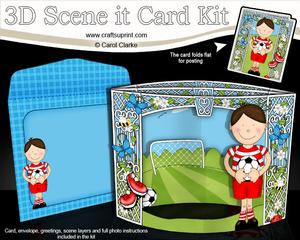 3D Boyz Bazil Plays Football Scene It Card Kit