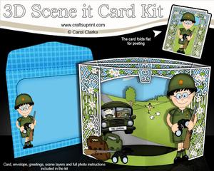3D Boyz Army General Gazza Scene It Card Kit