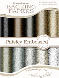 'paisley Embossed' Neutral Backing Paper Kit
