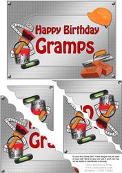 5x7 Handyman Tools Birthday Gramps Scallop Corner