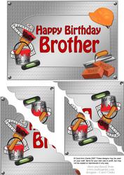 5x7 Handyman Tools Birthday Brother Scallop Corner