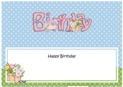 Birthday Pretty Gardening Matching Large Dl Insert