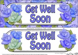 Large Dl Get Well Soon Roses 3D Decoupage