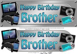 Large Dl Birthday Brother Gadgets & Gizmos 3D Decoupage
