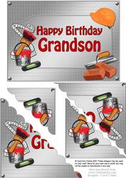 5x7 Handyman Tools Birthday Grandson Scallop Corner