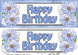 Large Dl Birthday Daisies Floral 3D Decoupage